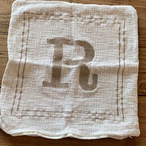 R throw pillow cover